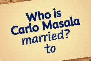 mit wem ist carlo masala verheiratet